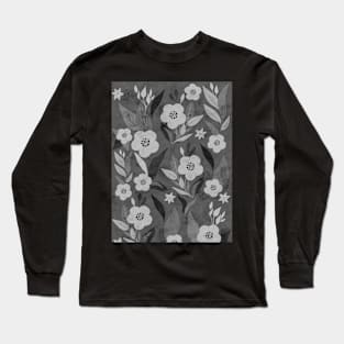 Floral black pattern Long Sleeve T-Shirt